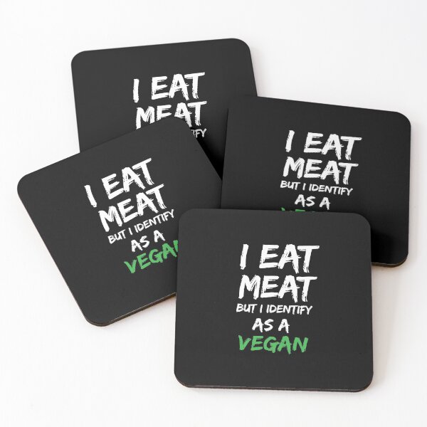 Item preview, i eat meat but i identify as a vegan, vegan protein powder, vegan snacks, vegan food, vegan gifts designed and sold by adjamine.