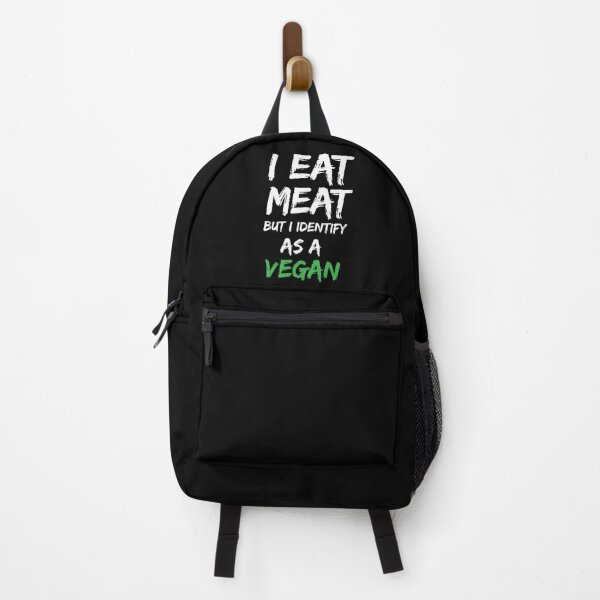 Item preview, i eat meat but i identify as a vegan, vegan protein powder, vegan snacks, vegan food, vegan gifts designed and sold by adjamine.