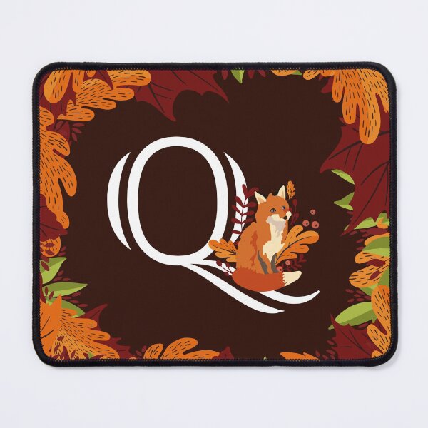 Aperçu de l'œuvre Lettre Q initiale monogramme automne automne renard créée et vendue par Maria Garcia.