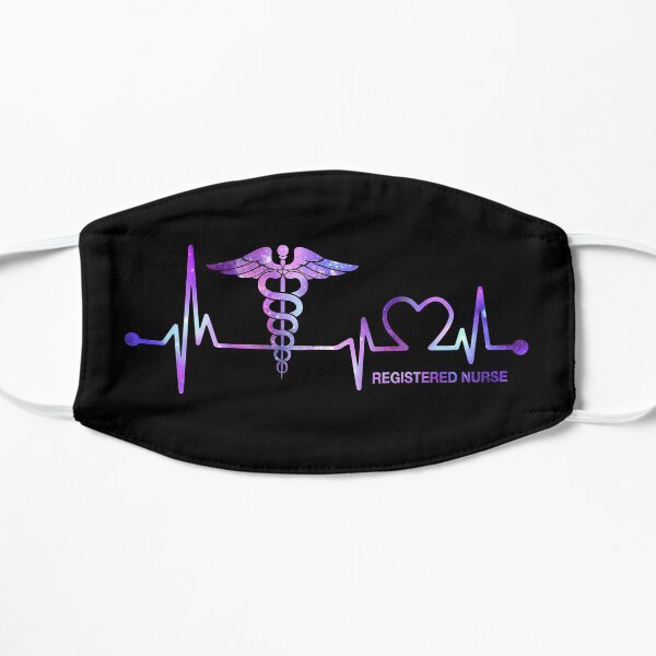 REGISTERED NURSE HEARTBEAT GALAXY Flat Mask
