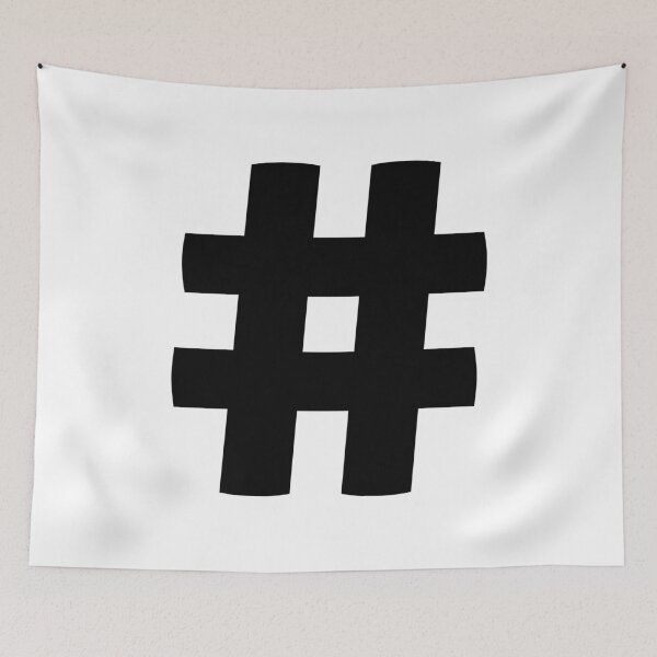 Item preview, Hashtag (Black) designed and sold by STUDIO-72.
