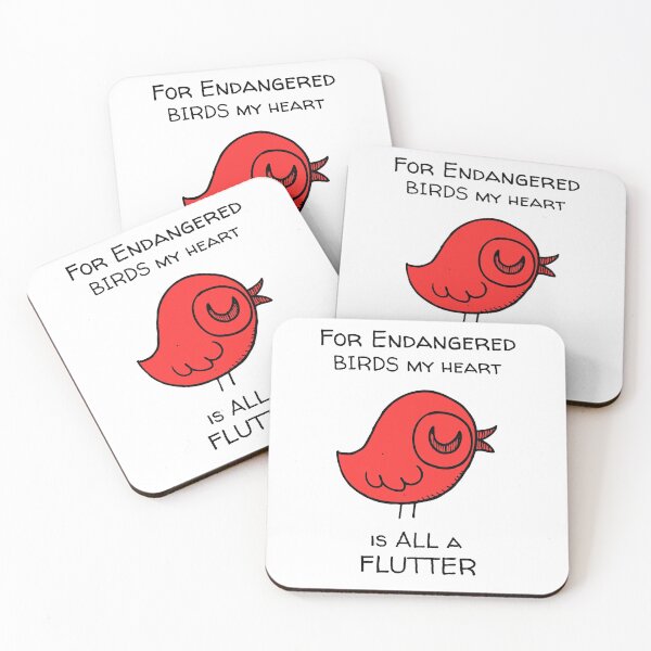 Item preview, Endangered Birds Message with a Beautiful Red Bird Graphic designed and sold by CupHat-t-shirts.