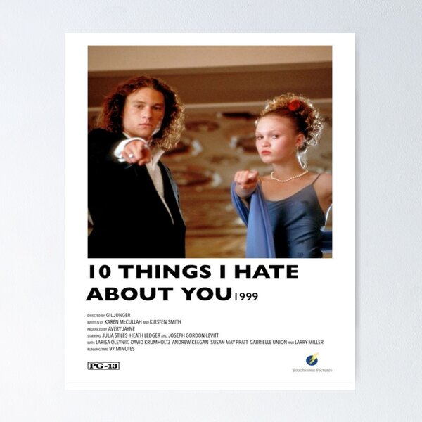 10 Things I Hate About You Poster - Movie Poster - 10 Things I  Hate About You Artwork - 10 Things I Hate About You Print : Handmade  Products