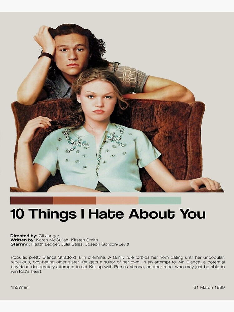 10 Things I Hate About You (1999) Movie Poster for Sale by