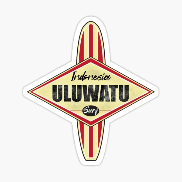 uluwatu art surfboard Sticker