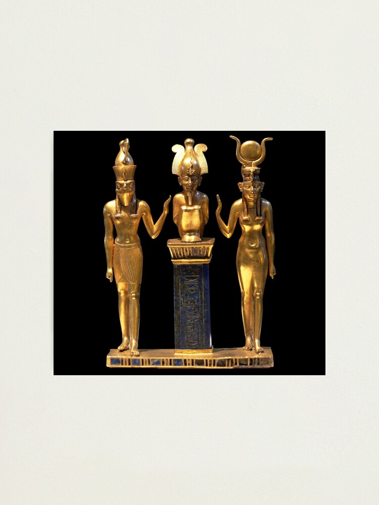 Egyptian Trinity Golden Horus Osiris And Isis Statue T-Shirt Egyptian Trinity Golden Horus Osiris And Isis Statue T-Shirt
