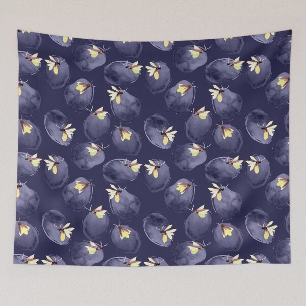 Item preview, Firefly Orbs Watercolor Pattern designed and sold by Casey Wilkinson.