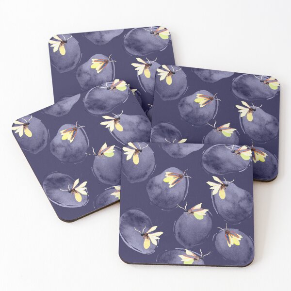 Item preview, Firefly Orbs Watercolor Pattern designed and sold by Casey Wilkinson.