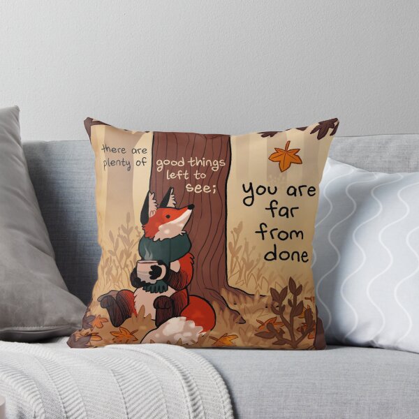 Item preview, "You Are Far From Done" Autumn Forest Fox designed and sold by thelatestkate.