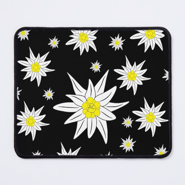 Item preview, Edelweiss Pattern on Black designed and sold by iCraftCafe.
