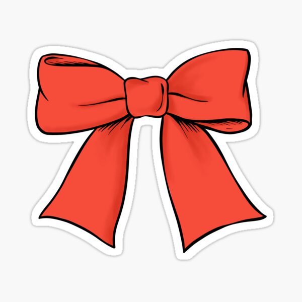 Sticker red bow 