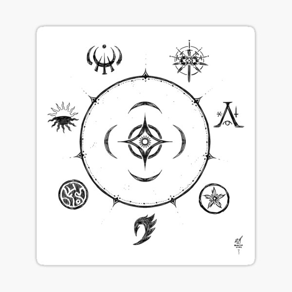 Cosmere black design T-Shirt Sticker