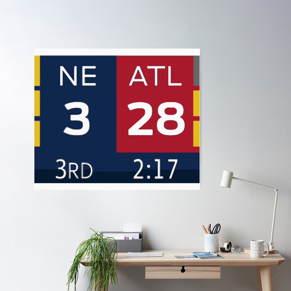 Patriots 28-3 Super Bowl Scoreboard Home Fine Art Print