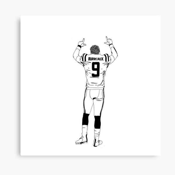 Joe Burrow Cincinnati Bengals White Jersey Canvas Painting