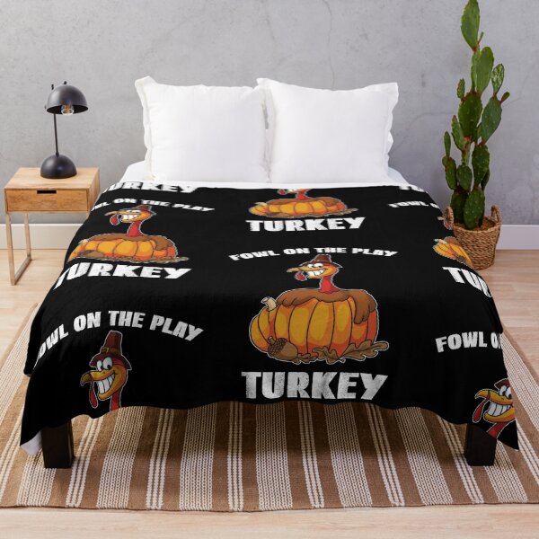 Item preview, Fowl On The Play, Thanksgiving Turkey Pun designed and sold by SportyDogShop.