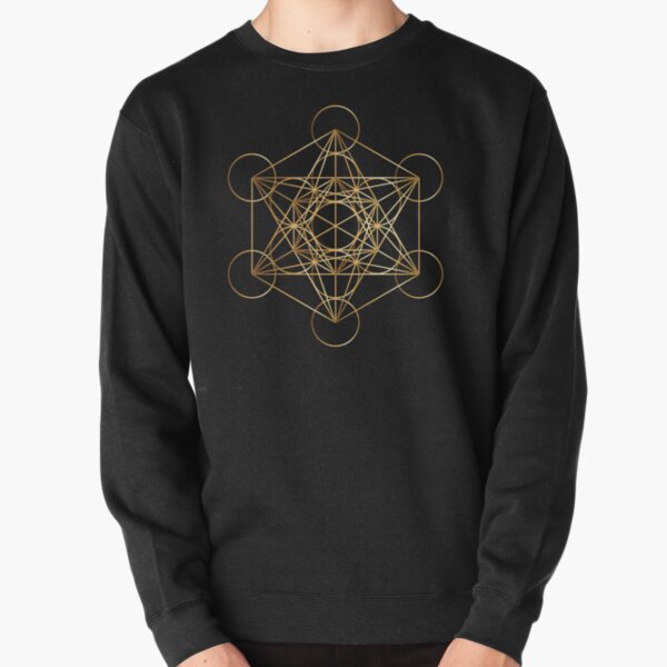Metatron's Cube Golden Line Pullover Sweatshirt