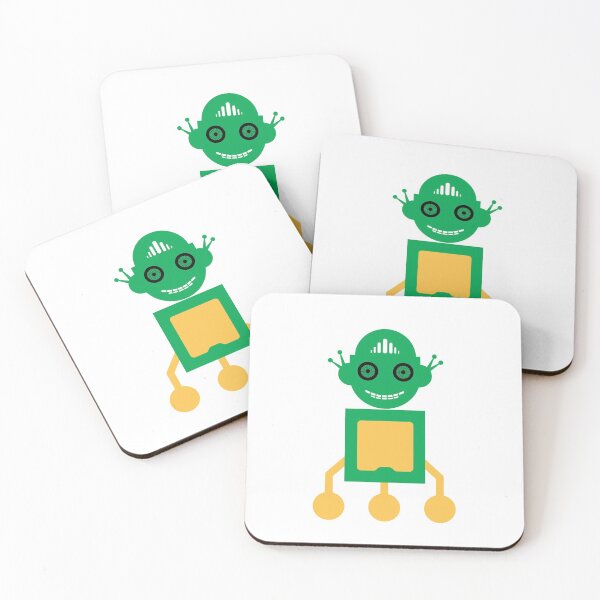 Item preview, Happy green robot designed and sold by EngineersArt.