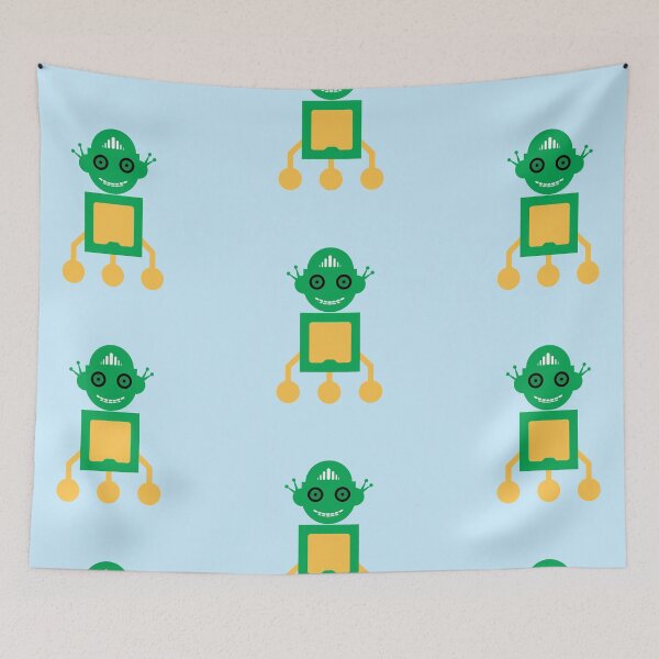 Item preview, Happy green robot designed and sold by EngineersArt.