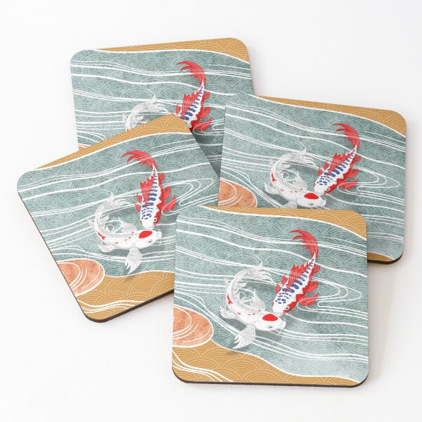 Item preview, Japanese Koi Fish, Calming Underwater Scene designed and sold by Maria Garcia.