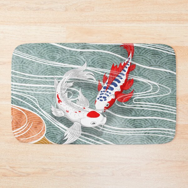 Item preview, Japanese Koi Fish, Calming Underwater Scene designed and sold by Maria Garcia.