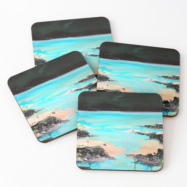 Item preview, Sea Sparkle Noctiluca Abstract Coastal Painting designed and sold by njgabriel.