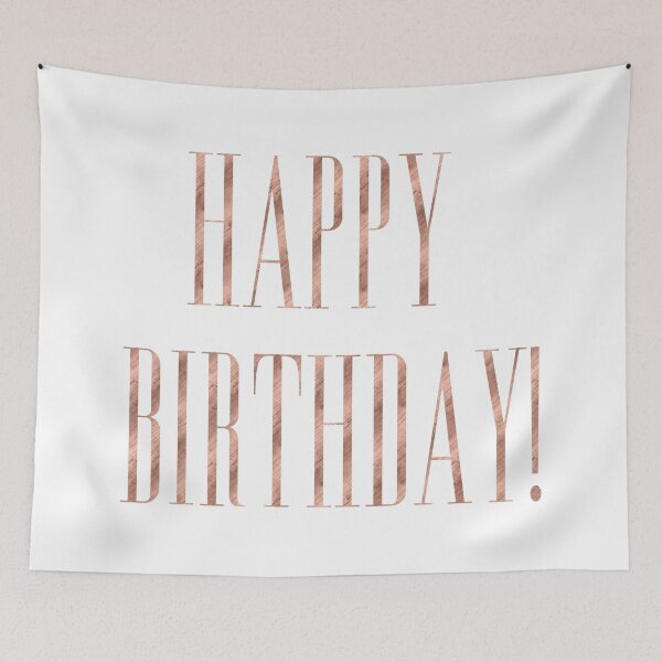 Item preview, Happy Birthday Rose Gold Texture designed and sold by ColibriArt.