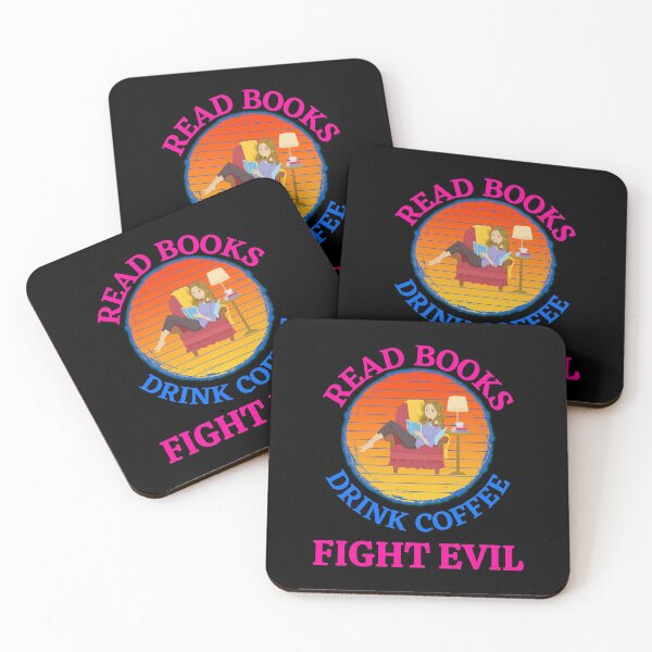 Item preview, Read Books Drink Coffee Fight Evil designed and sold by WoodburyLake.