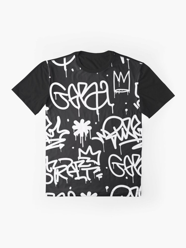 "Black and White Graffiti" Tshirt for Sale by PRODUCTPICS Redbubble