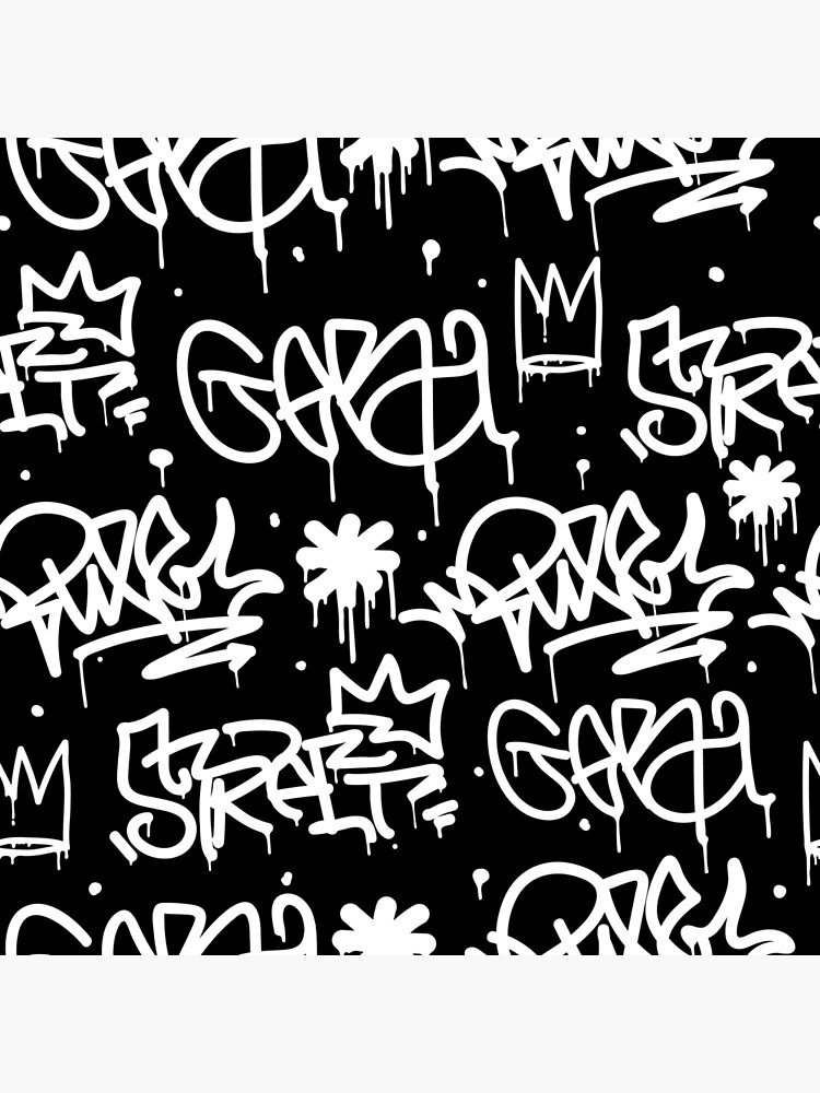 "Black and White Graffiti" Poster for Sale by PRODUCTPICS Redbubble