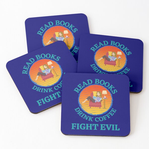 Item preview, Read Books Drink Coffee Fight Evil designed and sold by WoodburyLake.