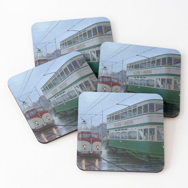 Item preview, Vintage Blackpool Pleasure Beach trams illustration designed and sold by Daniel Rodgers.