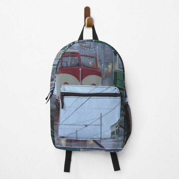 Item preview, Vintage Blackpool Pleasure Beach trams postcard illustration designed and sold by Daniel Rodgers.
