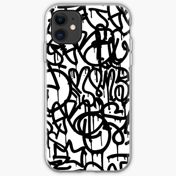 Black and White Graffiti iPhone Soft Case