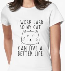 I work hard... Women's Fitted T-Shirt