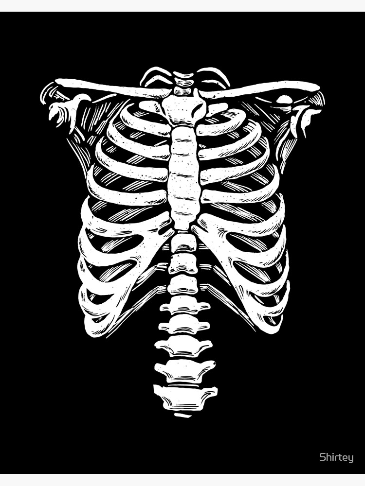 Skeleton ribcage Halloween Greeting Card by tarek25