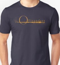 Ollivanders Logo in Yellow Unisex T-Shirt