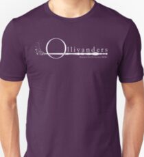 Ollivanders Logo in White Unisex T-Shirt
