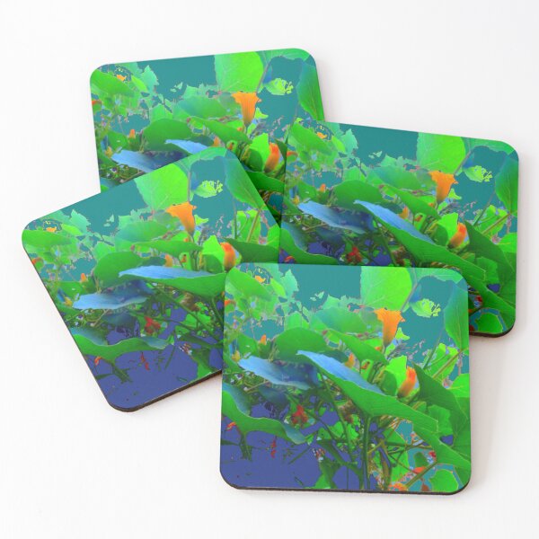 Item preview, TEAL COLOR ABSTRACT PATTERN GREEN GARDEN ART designed and sold by sharlesart.