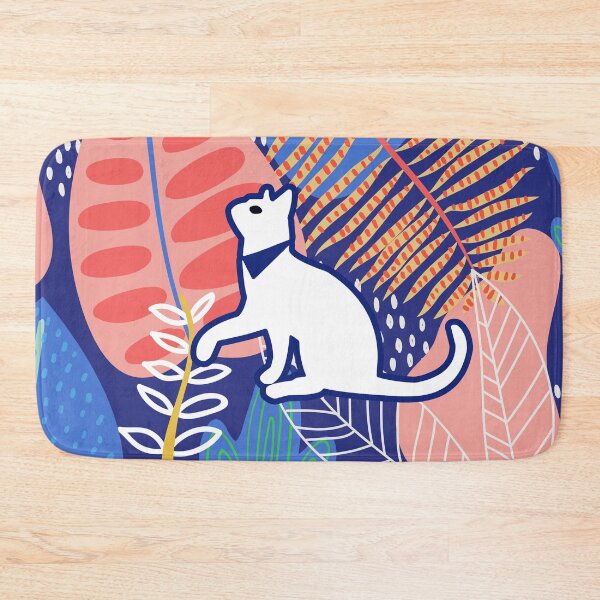 Item preview, Kawaii Adorable Cat with Beautiful Flower Pattern, Popoki 806 designed and sold by VinBasis.