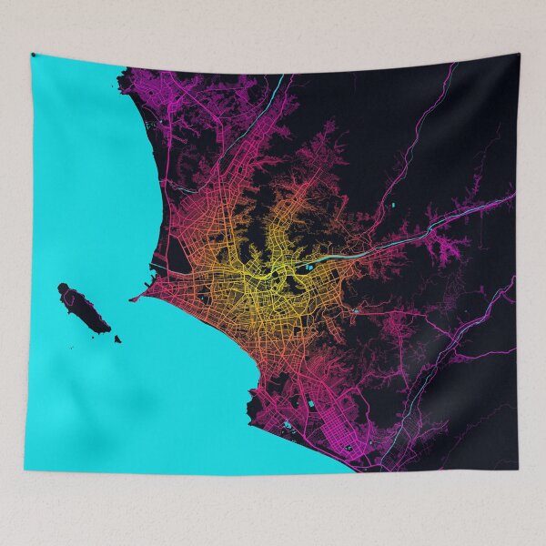 Item preview, Lima City Map of Peru - Neon designed and sold by deMAP.
