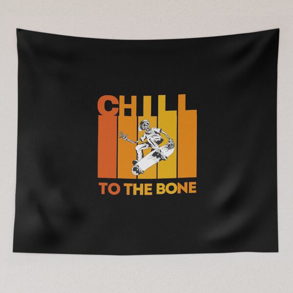 Item preview, Chill to the Bone , Funny Skull  designed and sold by AMINE  ★★★★★.