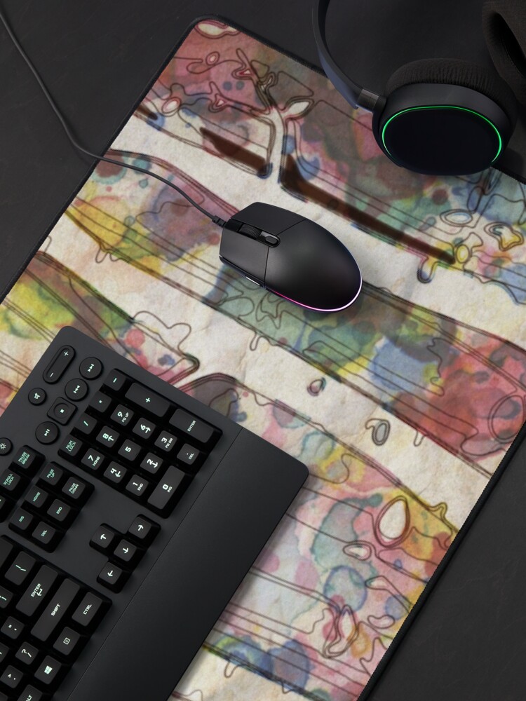Alternate view of watercolor colorful forest birch trees Mouse Pad