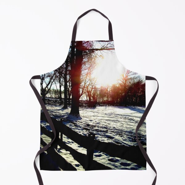 Item preview, Landscape winter sun half-timbered village snow trees shadow light designed and sold by G-M-Designs.