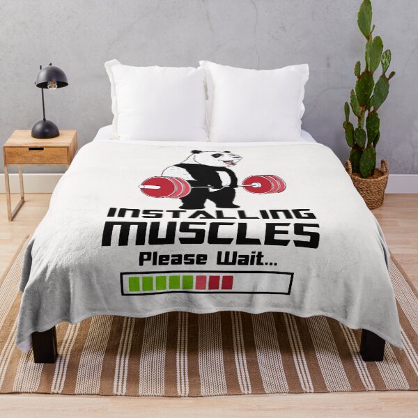 Item preview, Panda working out - Installing Muscles Please Wait Fitness designed and sold by HarveyJade.