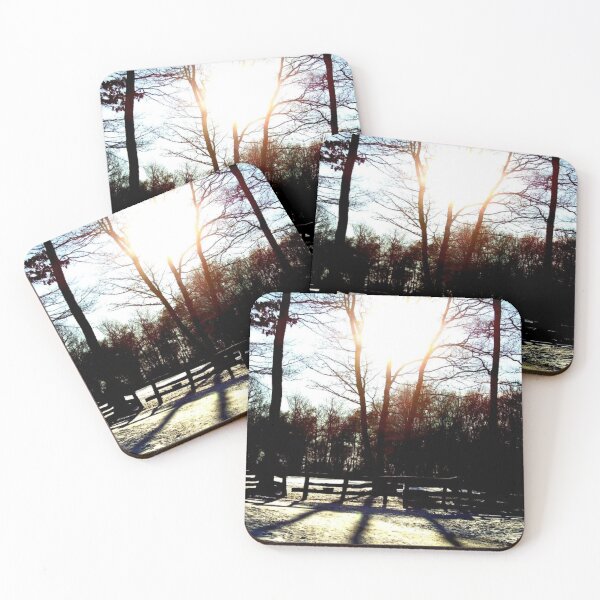 Item preview, Landscape winter sun half-timbered village snow trees shadow light designed and sold by G-M-Designs.