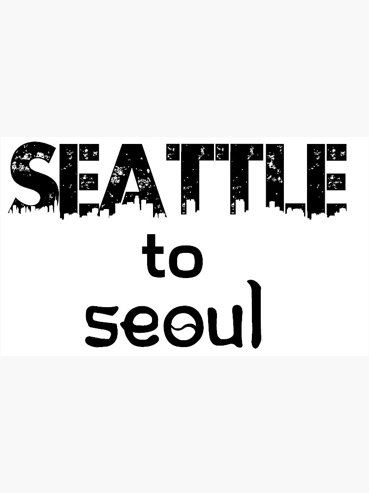 "Seattle to Seoul" Sticker by lollylyndi Redbubble