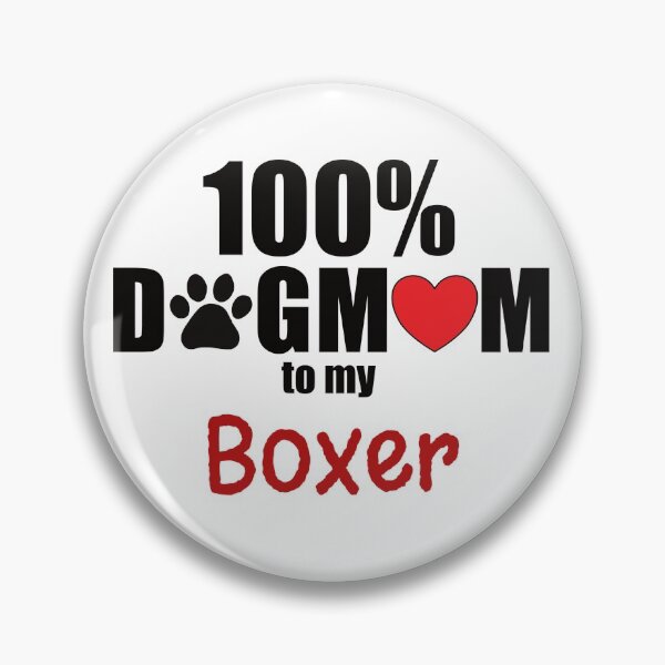 Item preview, 100% Dog MoM With Paw Heart Boxer designed and sold by KobelskiDesigns.