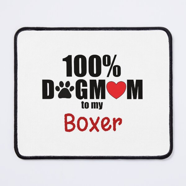Item preview, 100% Dog MoM With Paw Heart Boxer designed and sold by KobelskiDesigns.