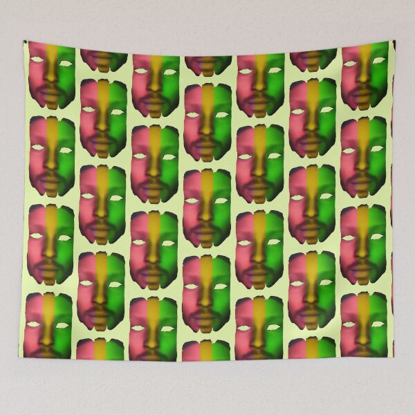 Item preview, Red gold and green face 2 by johnathan Barned  designed and sold by Johnathan Barned.