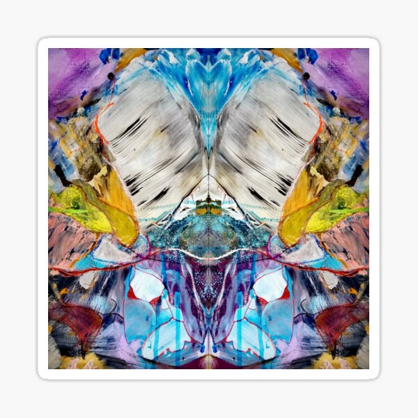 Monstro In Wonderland Abstract Psychedelic Art Sticker